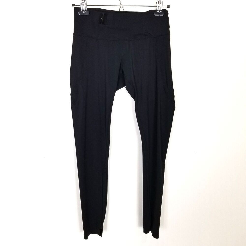 ADAY Crop And Roll Legging Yoga Pants‎ Sz XS Black Adjustable Waist Athletic